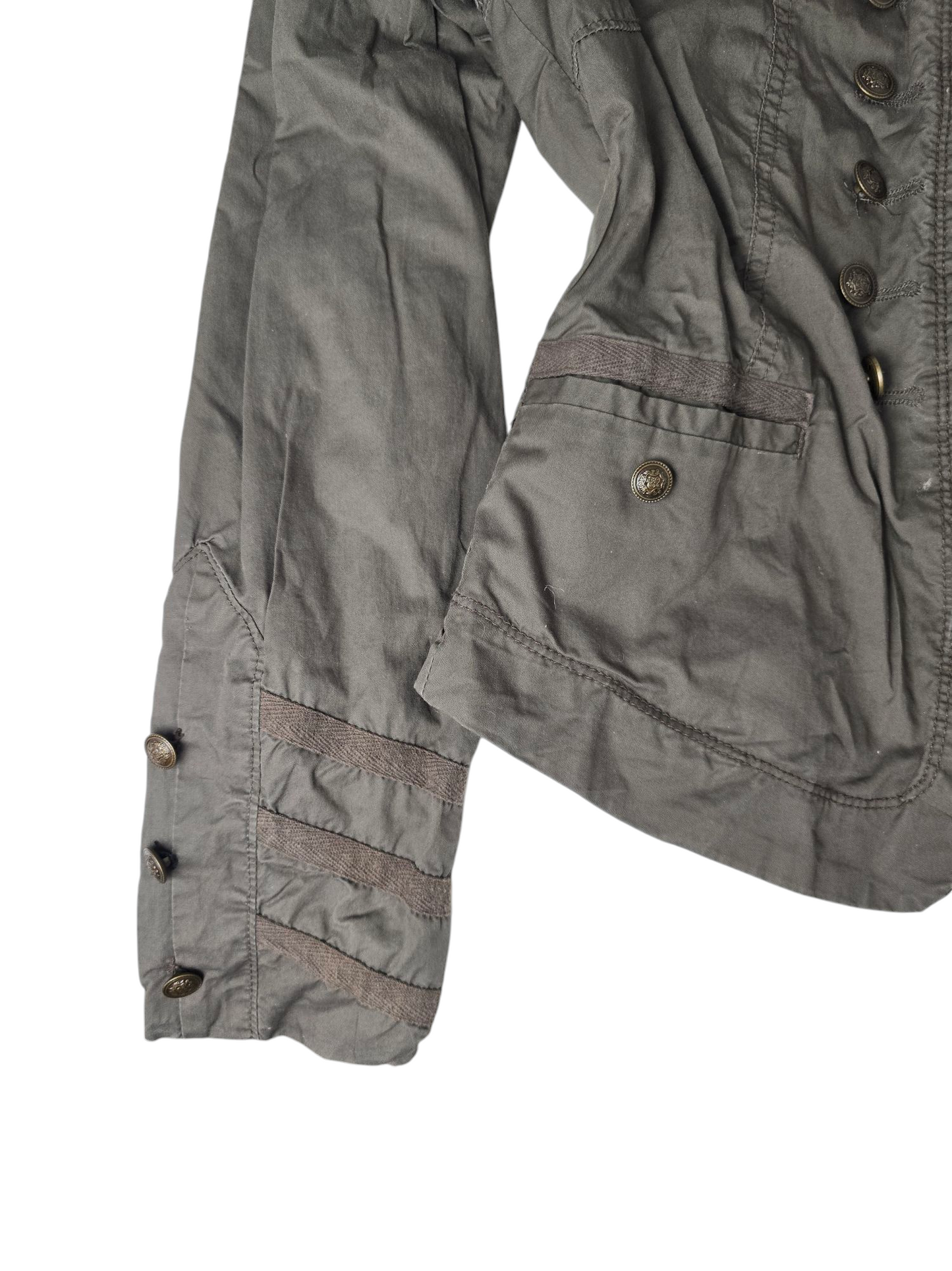 Y2k vintage officer military khaki indie sleaze jacket