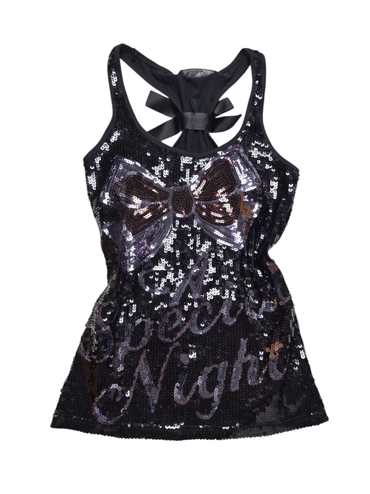 Y2k vintage sequin indiesleaze top