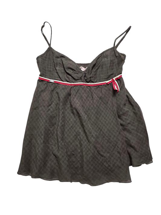 Y2k vintage downtown plaid Miss Sixty top