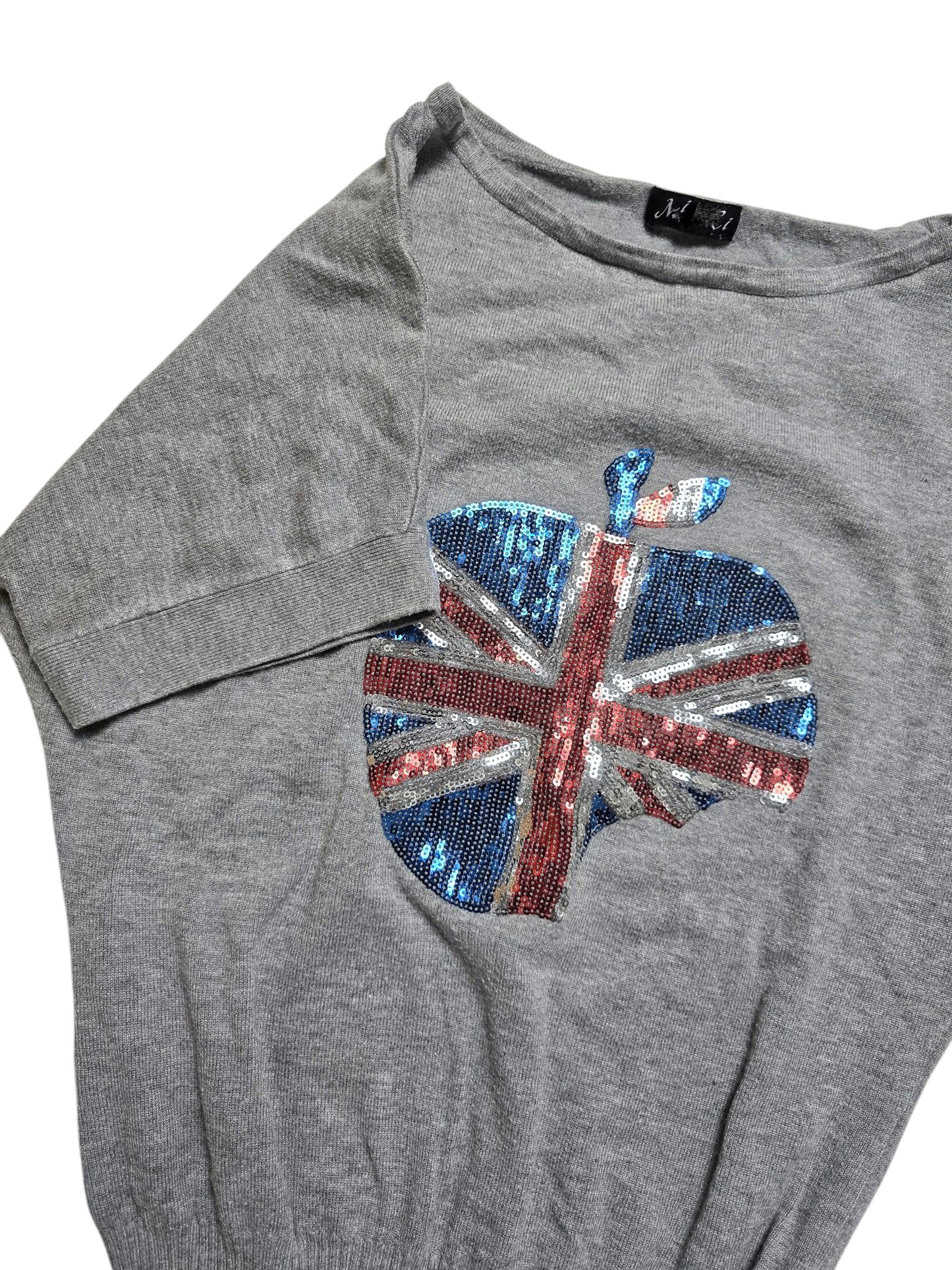 Y2k vintage indie sleaze rhinestone batwing sweater