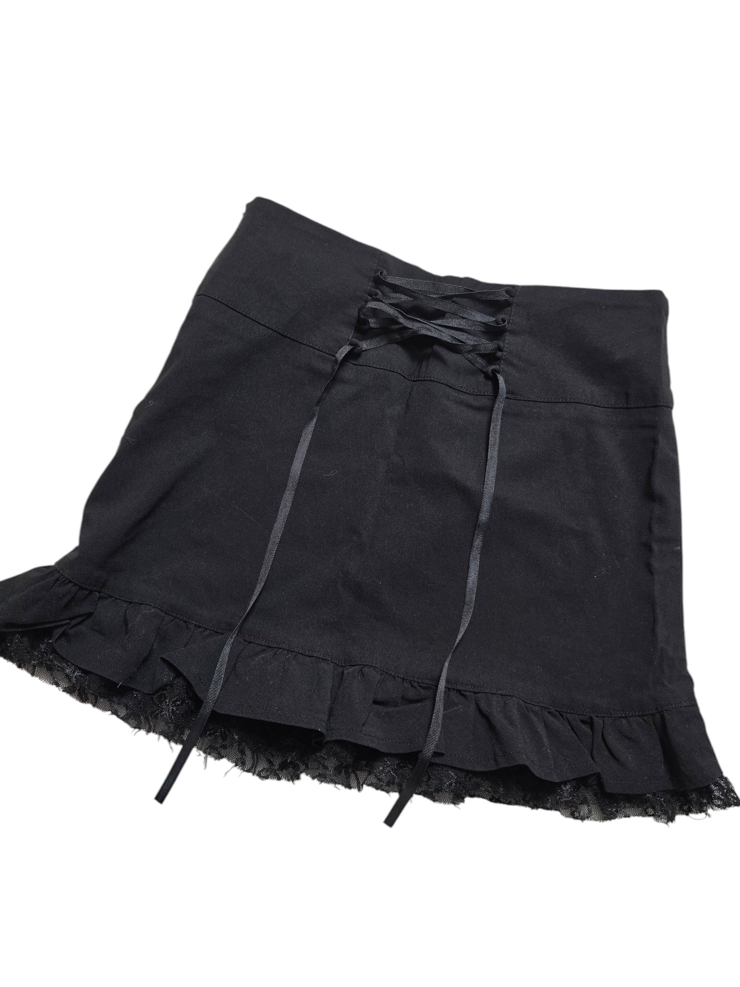 Y2k vintage dark coquette mini rhinestone skirt