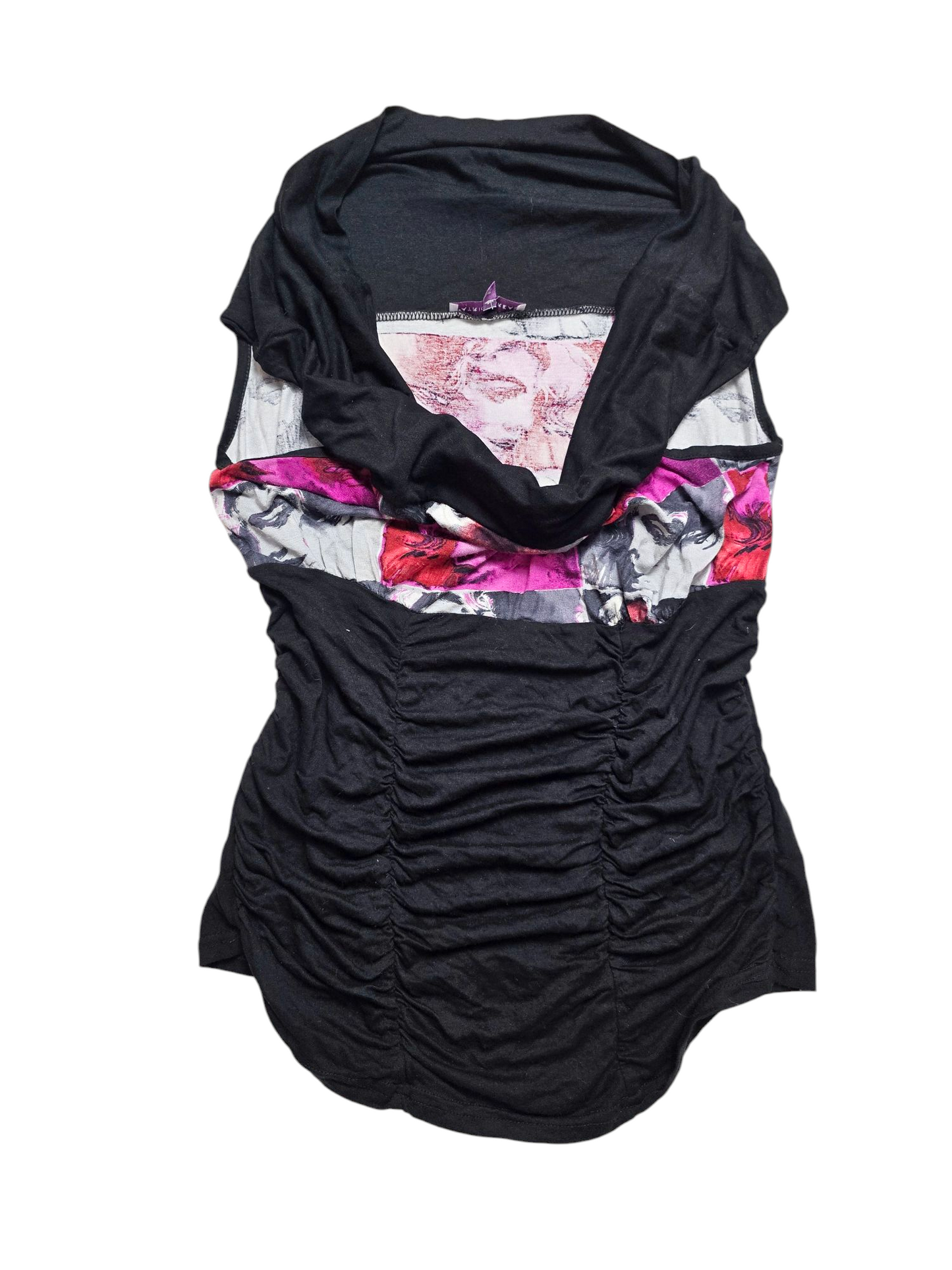 Y2k vintage draped mcbling top