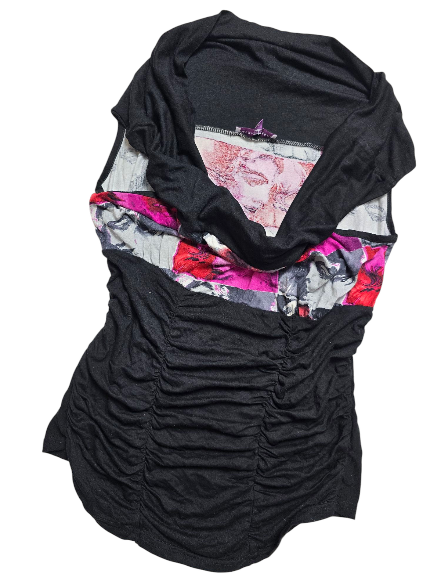 Y2k vintage draped mcbling top