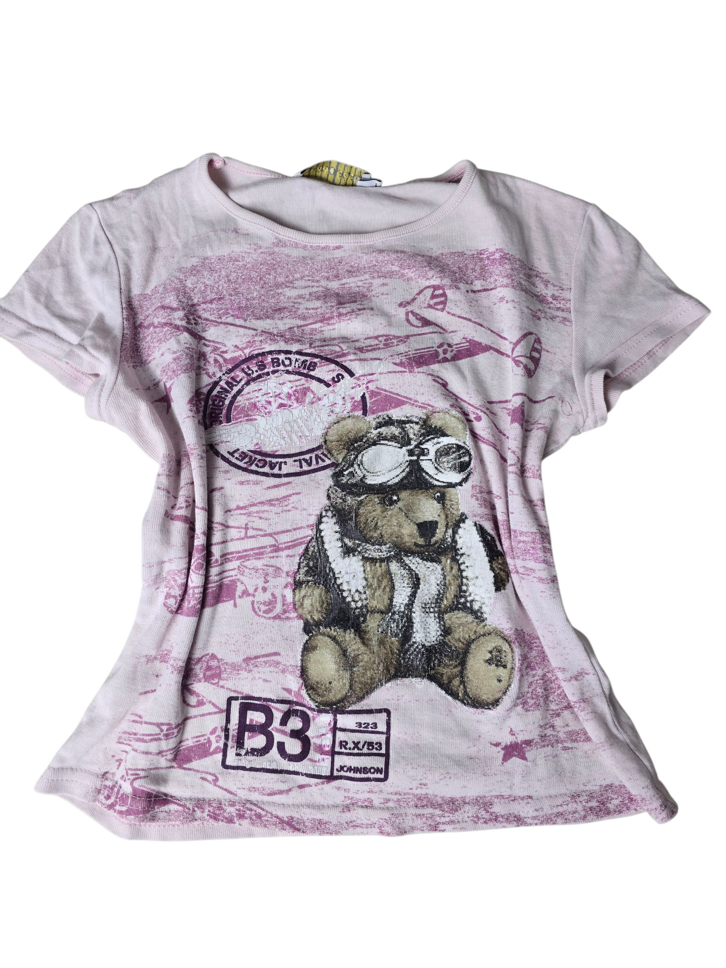 00s vintage teddy bear baby tee