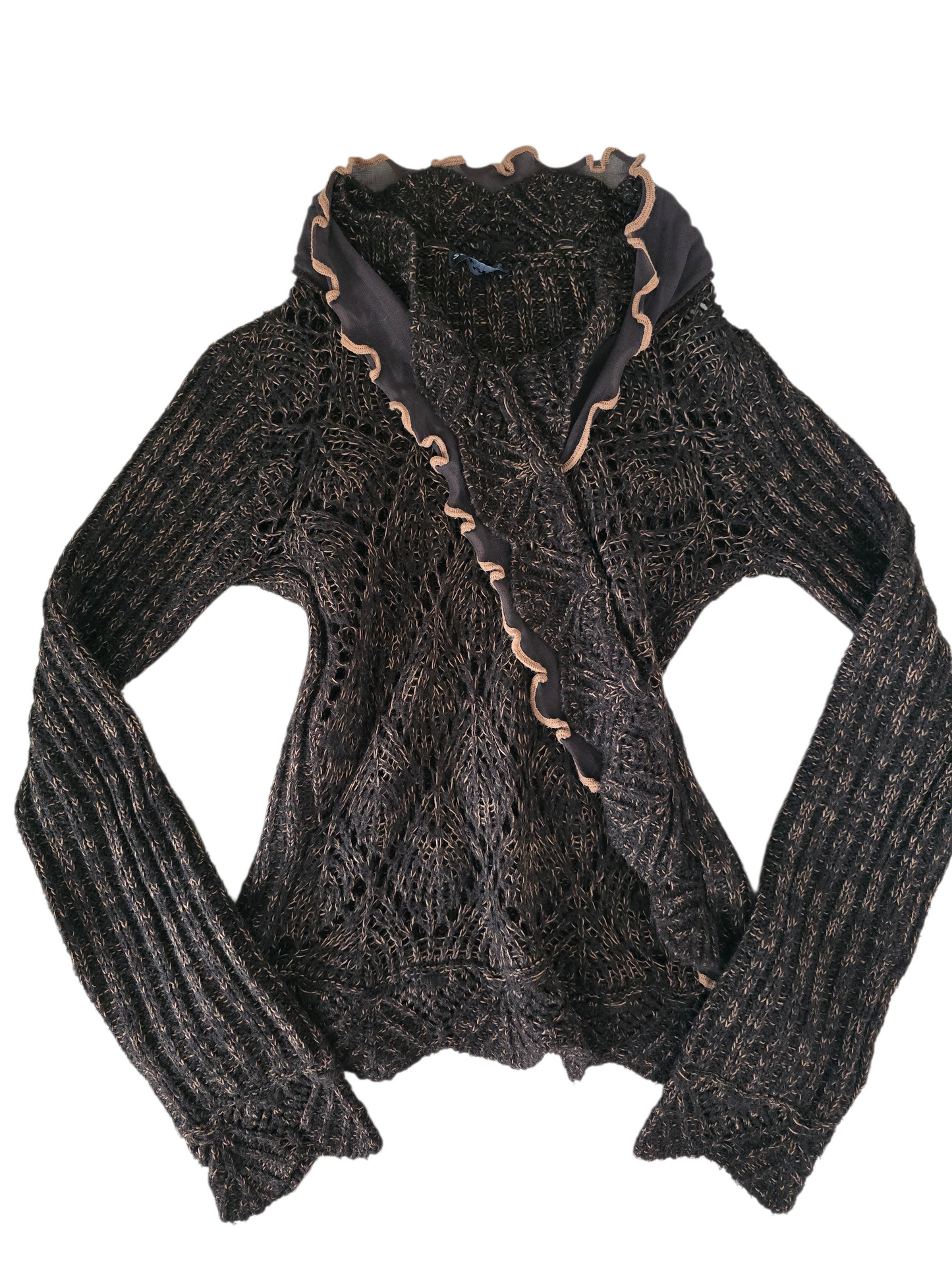 00s vintage coquette brown sweater