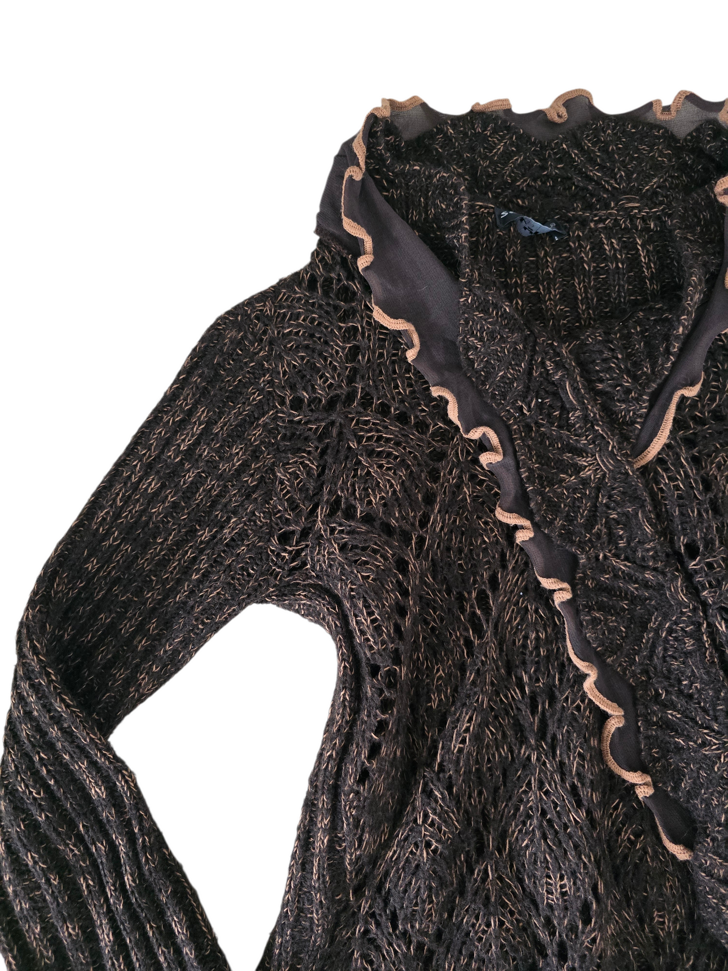 00s vintage coquette brown sweater