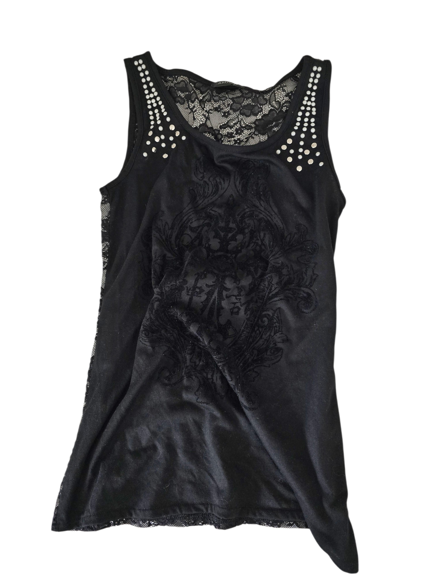 2000s vintage indie sleaze dark studded top - zimfriperie