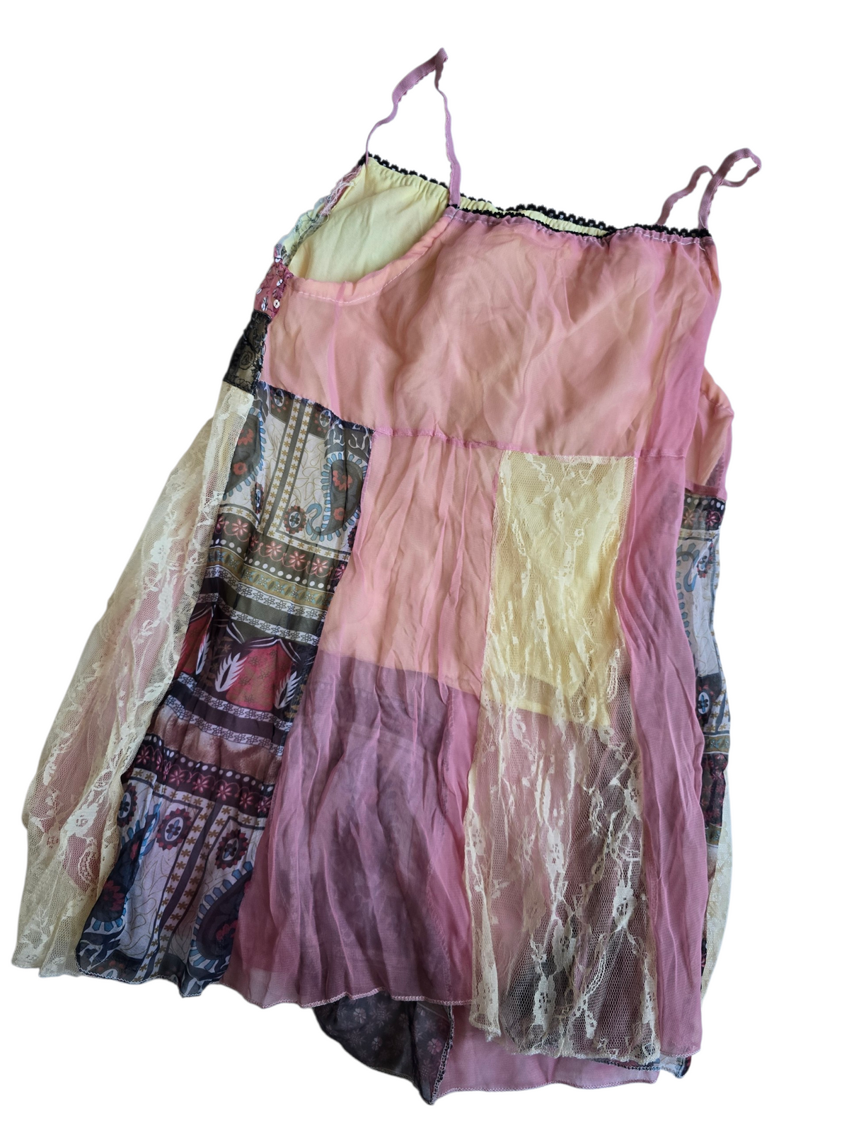 2000s vintage fairy boho sequins top
