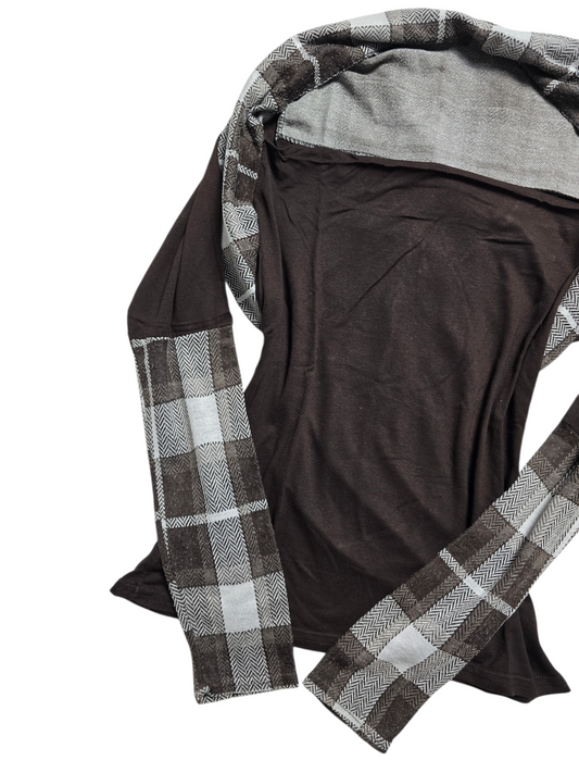 00s vintage coquette plaid fitted top