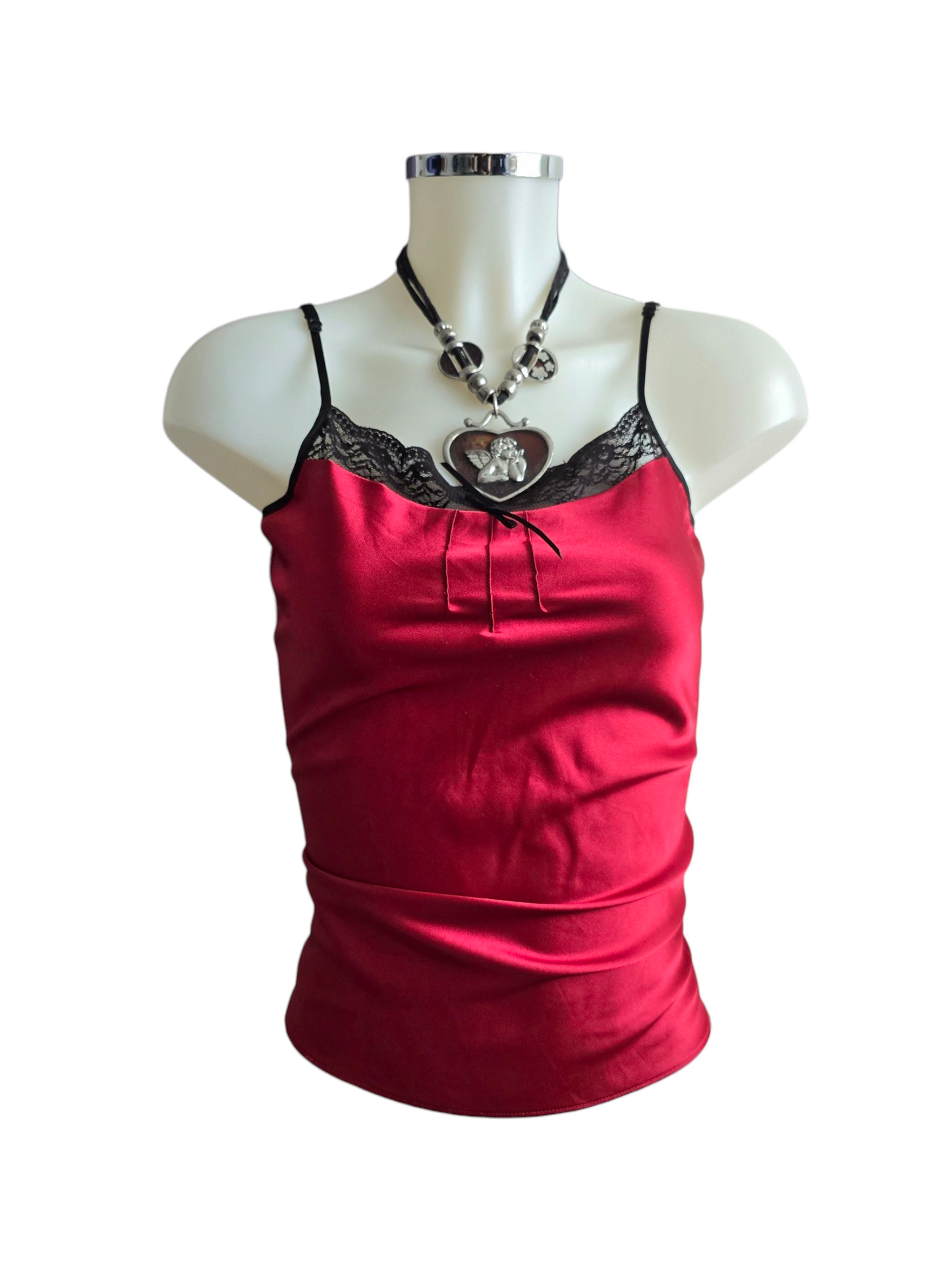 90s vintage whimsigoth satin cami top