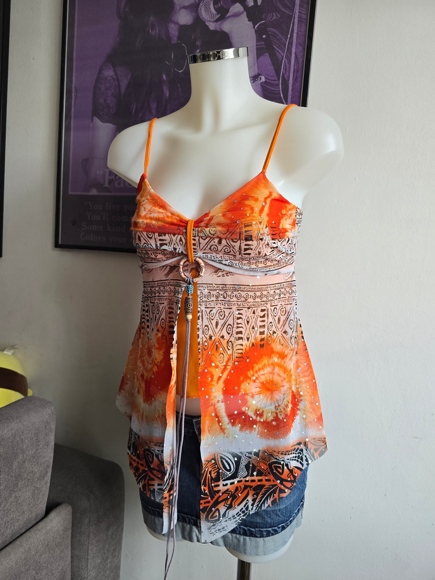 2000s vintage fairy boho babydoll top