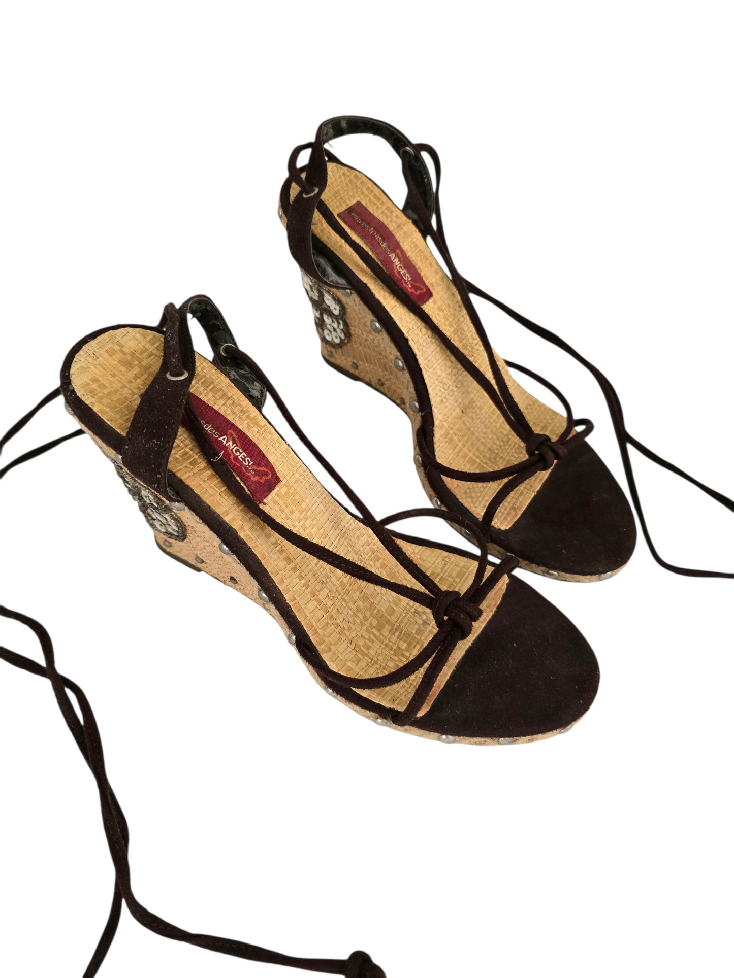 2000s vintage fairy sequin hedge sandals