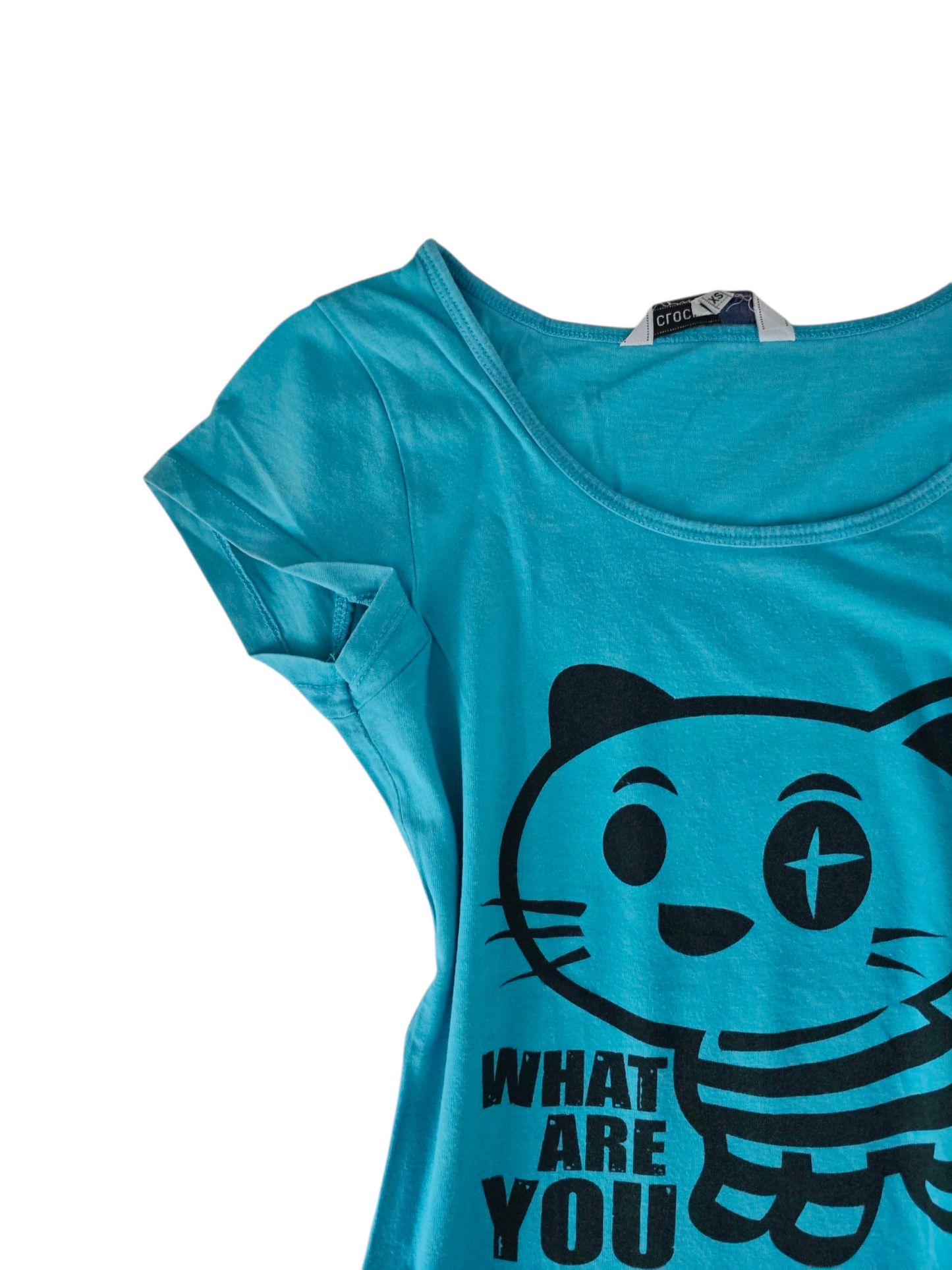 2000s vintage scene emo blue printed top - zimfriperie