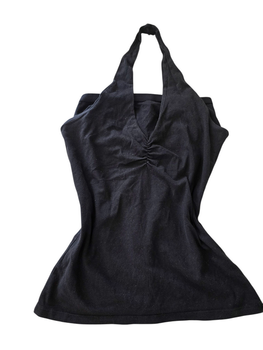 Y2k vintage halter black top