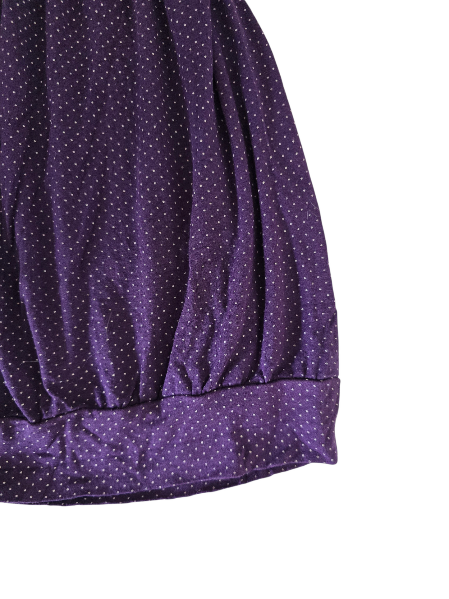 2000s vintage whimsy twee polka dots purple babydoll top