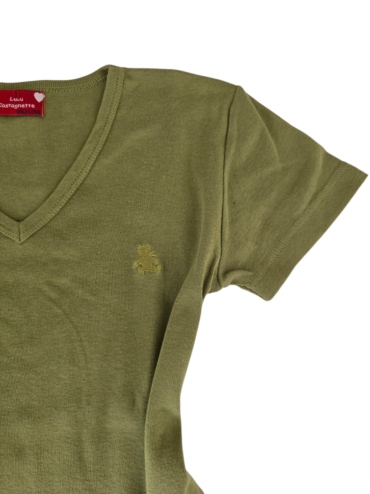 2000s vintage green coquette tshirt