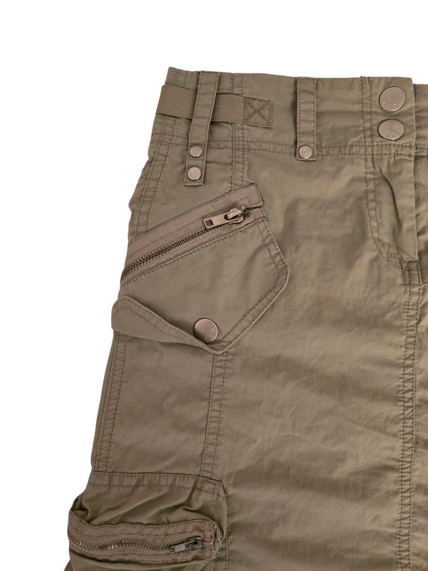 2000s vintage whimsical cargo asymetric skirt