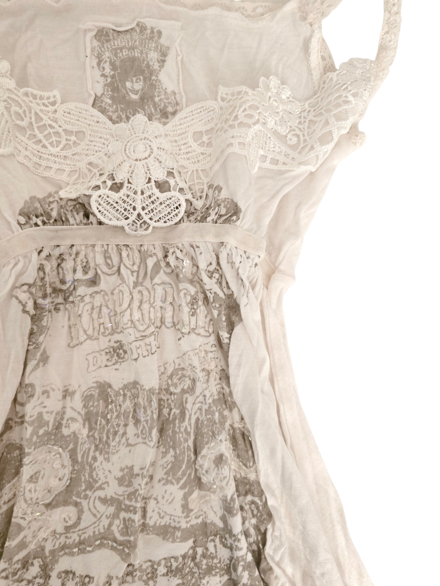 2000s babydoll white top - zimfriperie