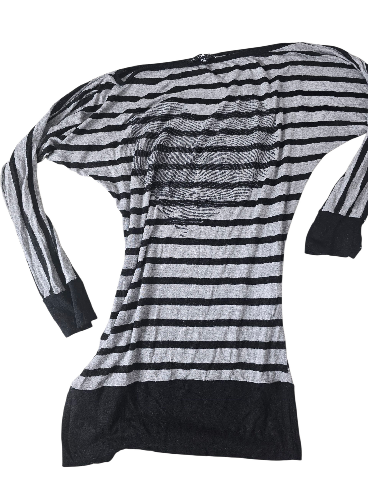00s vintage softgrunge striped batwing top