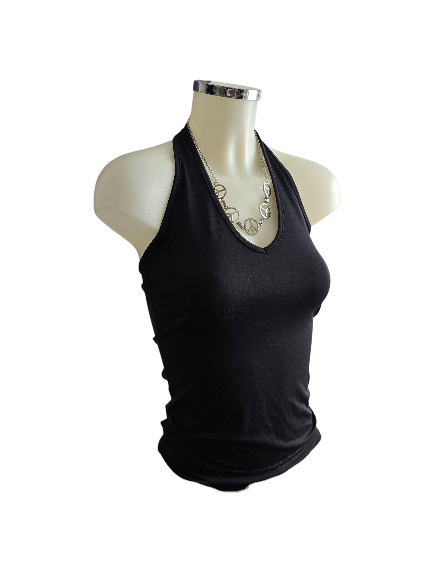 00s vintage black halter top