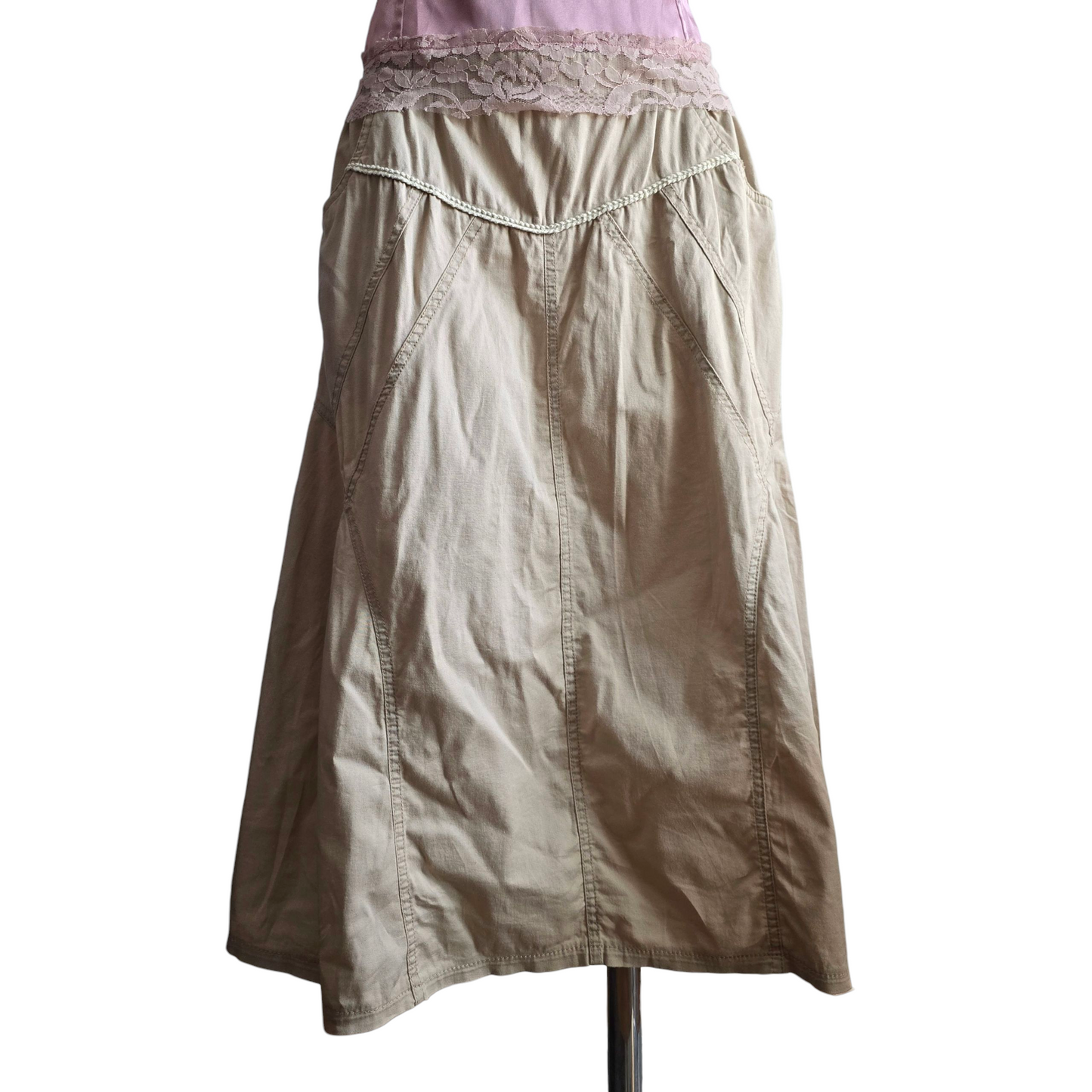 00s vintage mori kei neutral skirt