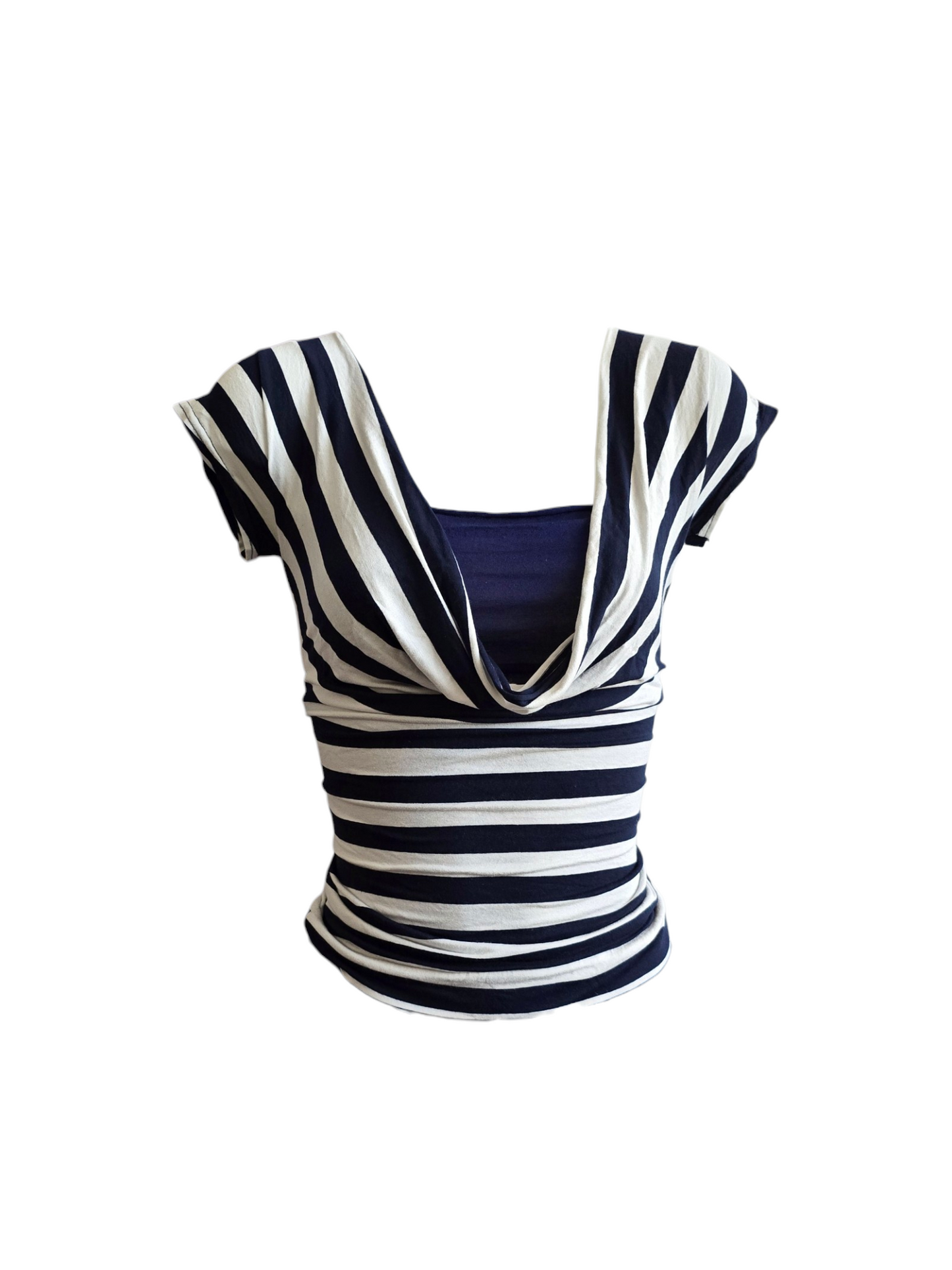 2000s vintage softgrunge striped draped top - zimfriperie