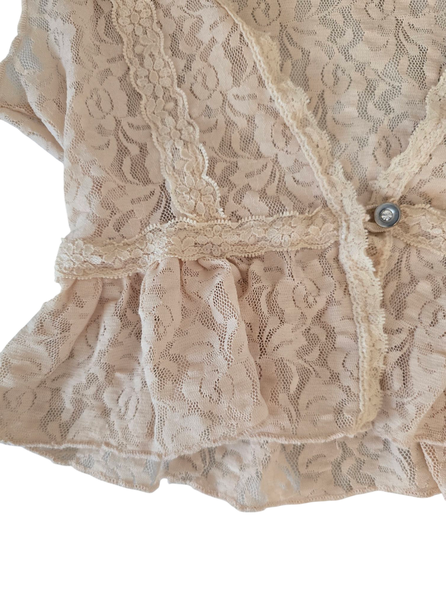 00s vintage coquette lace top