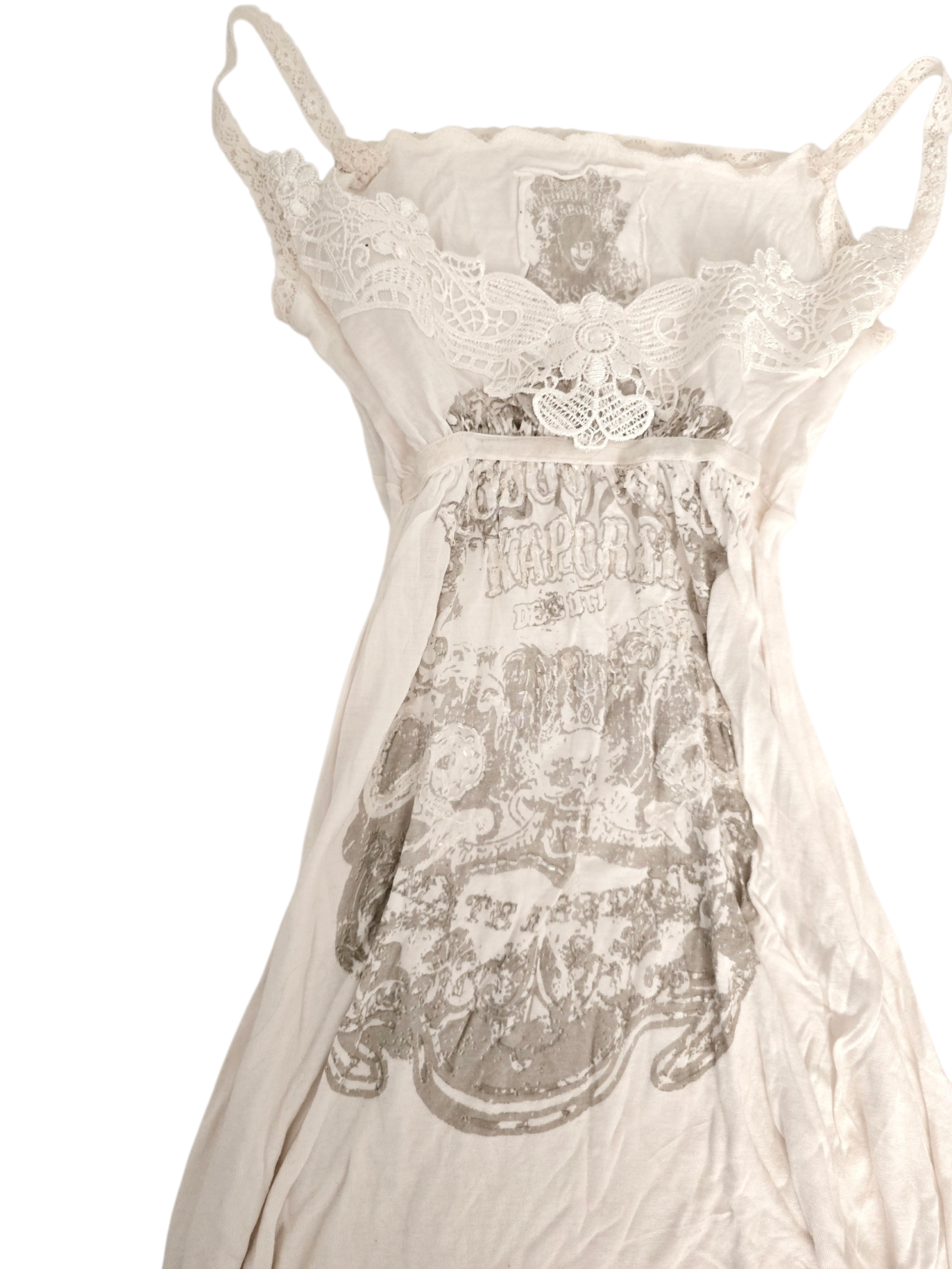 2000s babydoll white top - zimfriperie