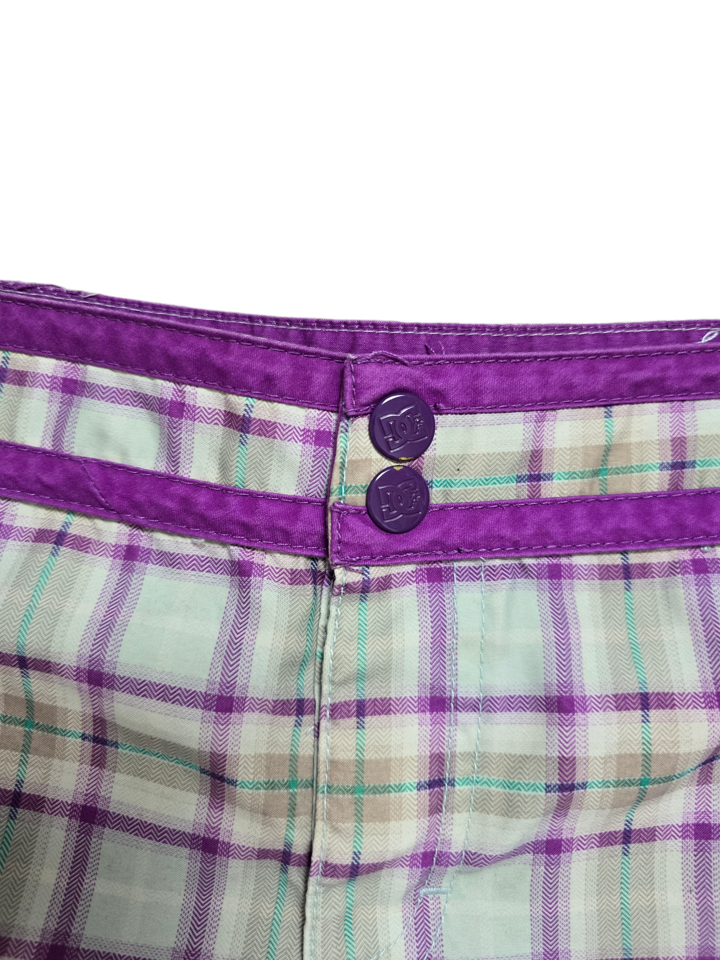 2008 vintage DC swag low waist plaid short - zimfriperie