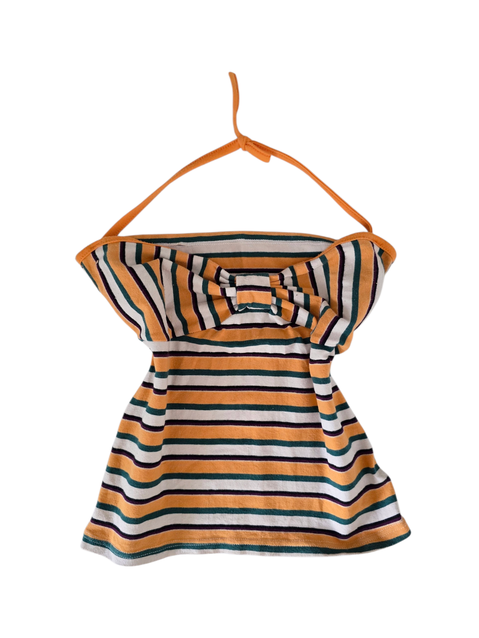 2000s vintage indie sleaze striped halter top