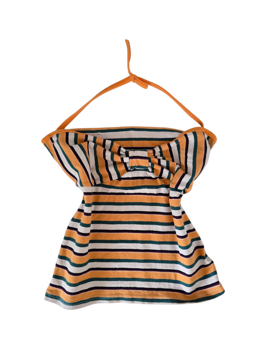 2000s vintage indie sleaze striped halter top