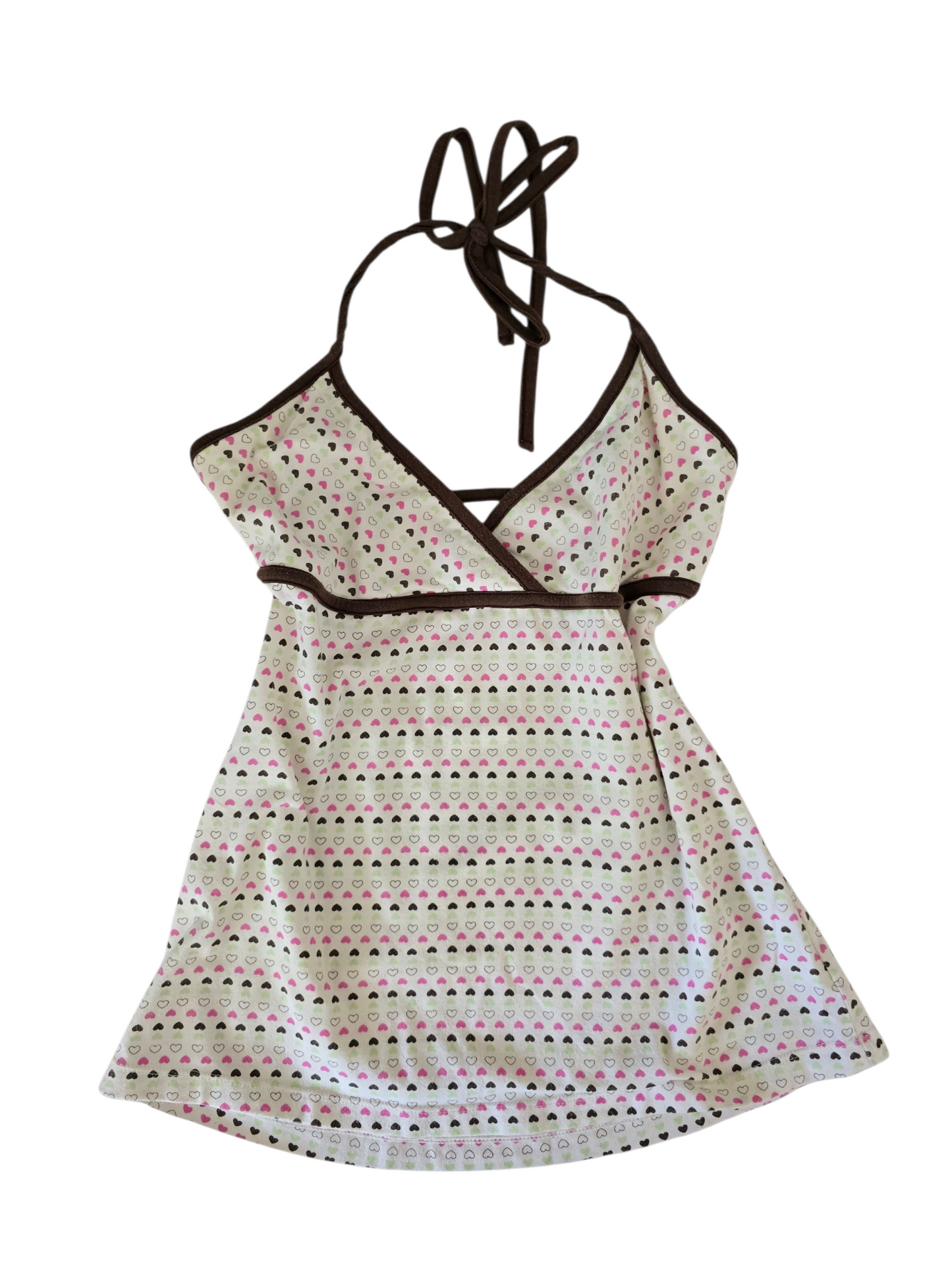 2000s vintage twee printed hearth babydoll backless top