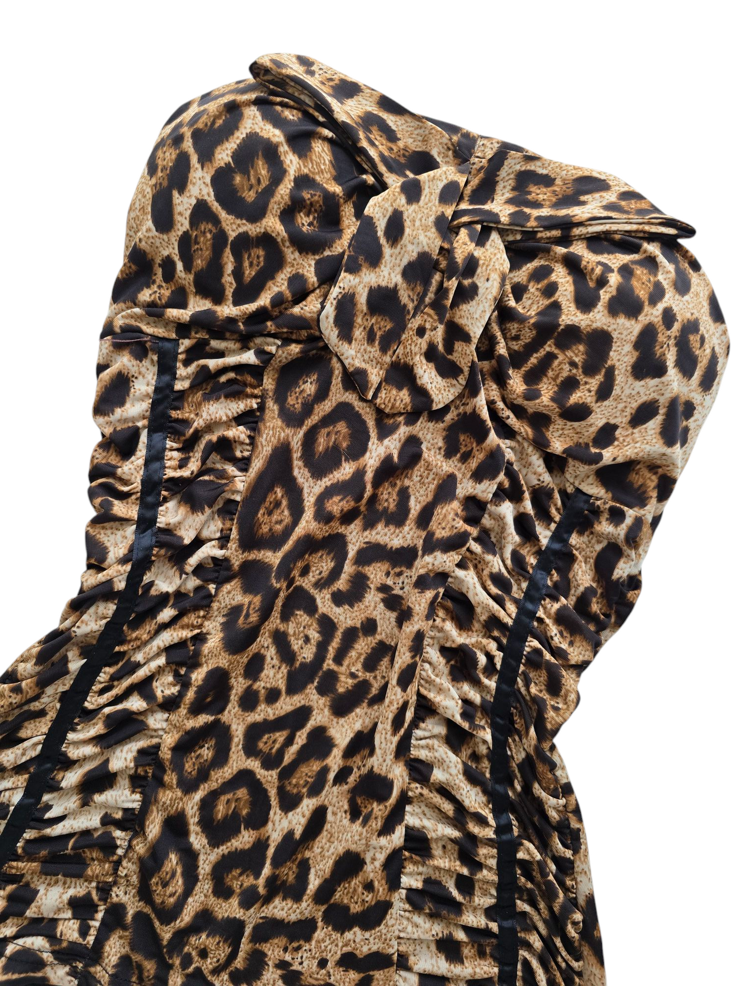 Y2k vintage mcbling leopard bustier top