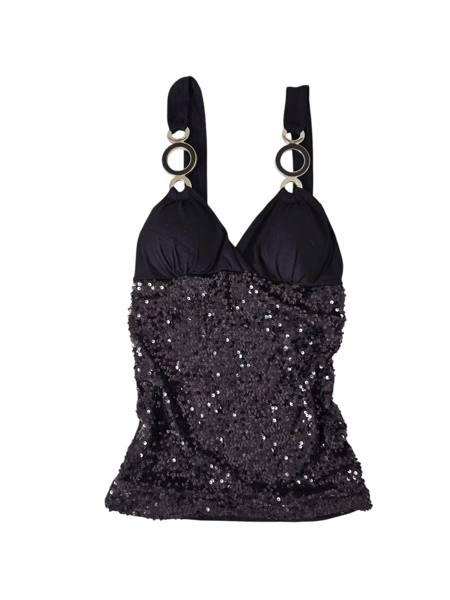 Y2k vintage mcbling sequin top