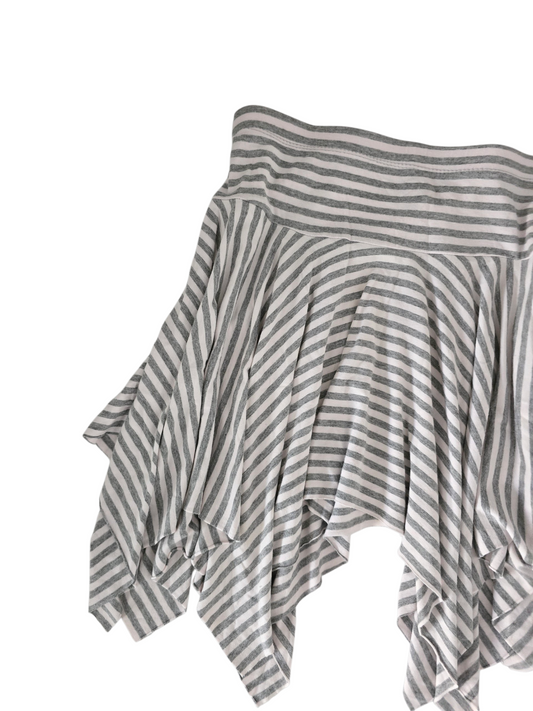 2000s vintage indie sleaze striped asymetric skirt - zimfriperie