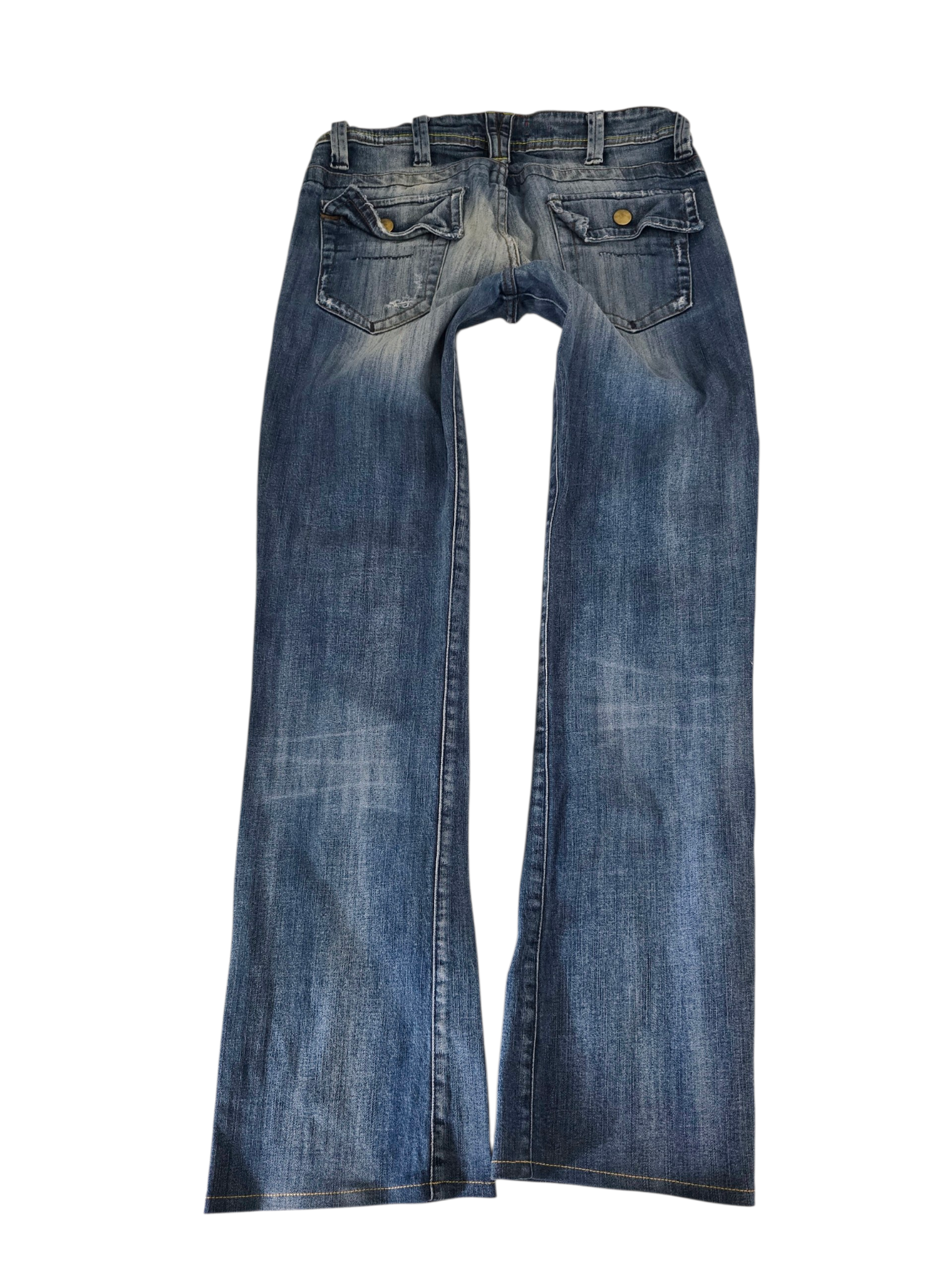 2000s vintage bootcut low waist denim pants - zimfriperie