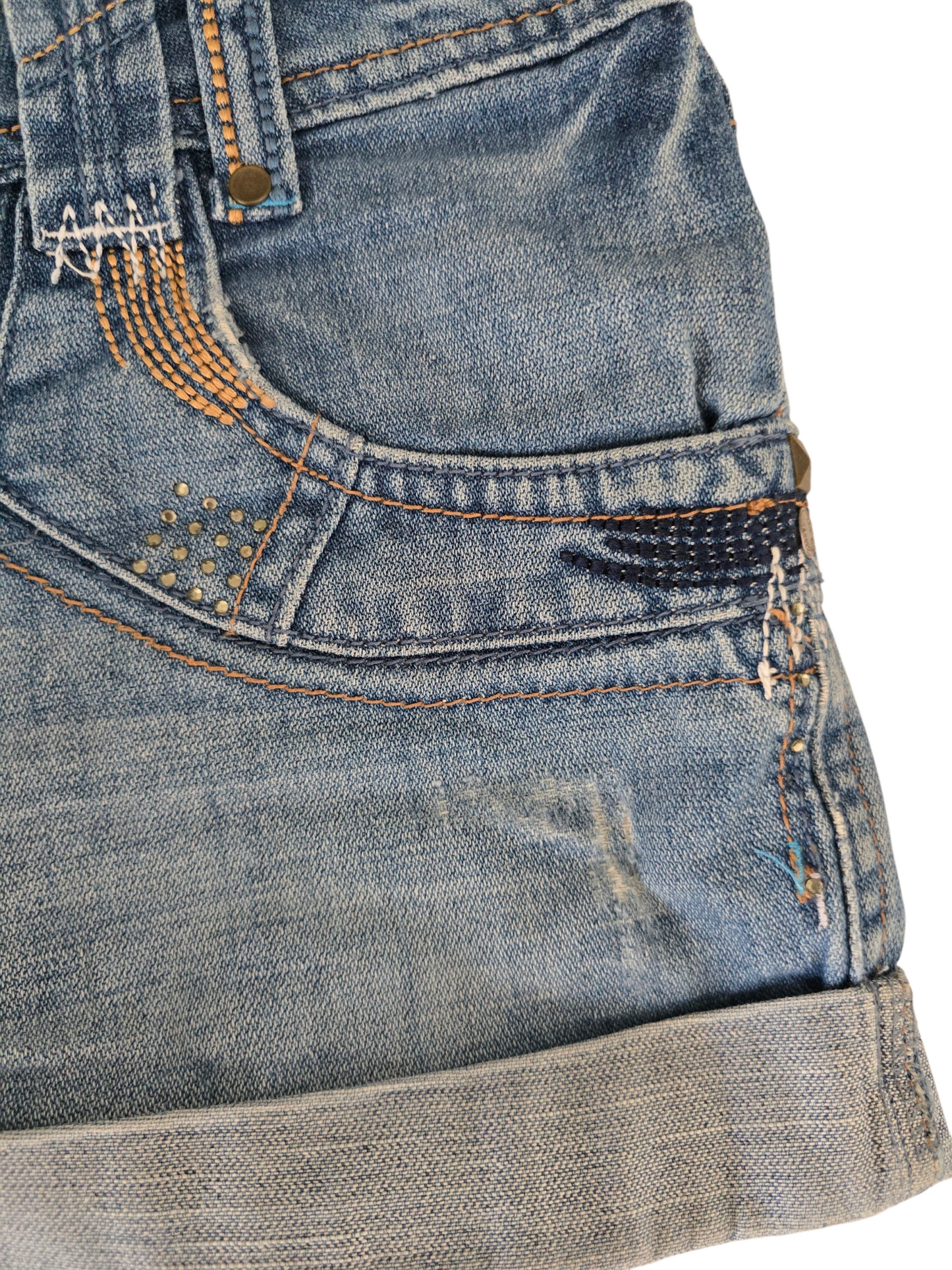 2000s vintage whimsical rise denim short
