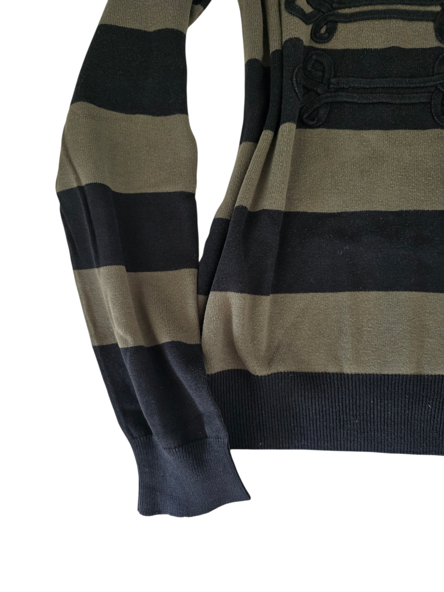 2000s vintage striped indie sleaze officier sweater