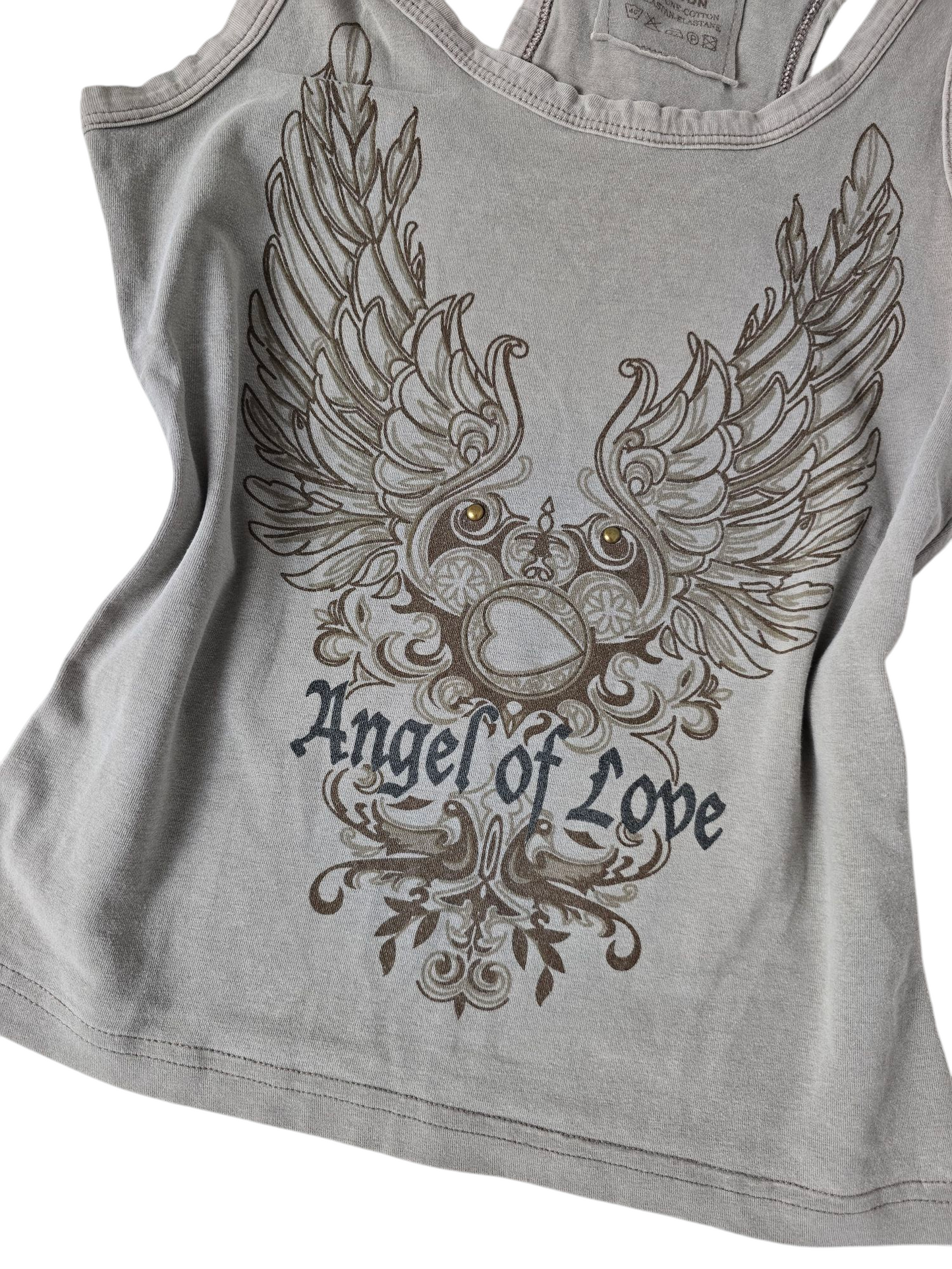 Y2k vintage printed softgrunge cowgirl top