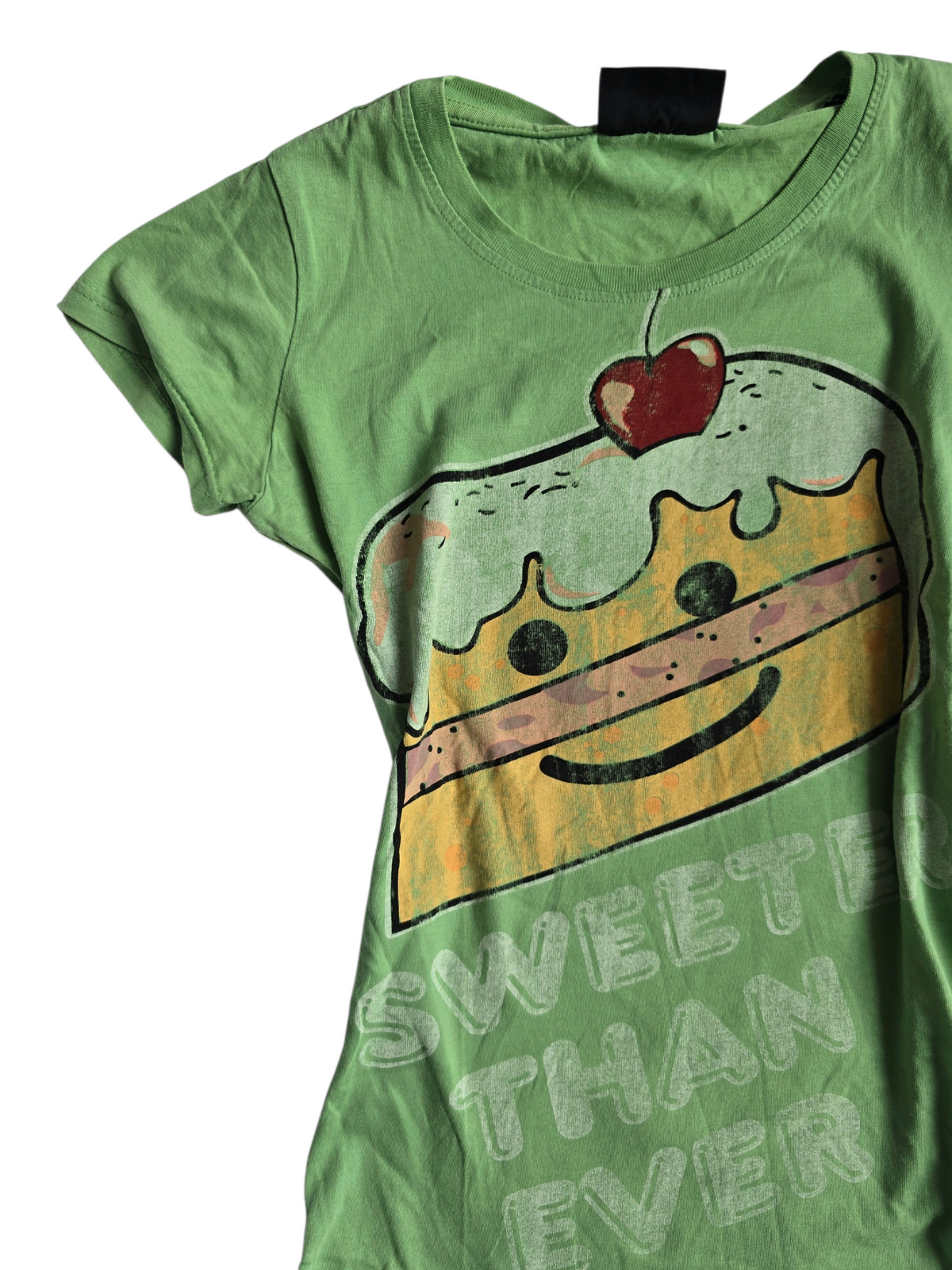 2000s vintage scene graphic printed green tee