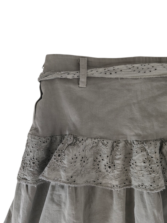 2000s vintage whimsical ruffled skirt