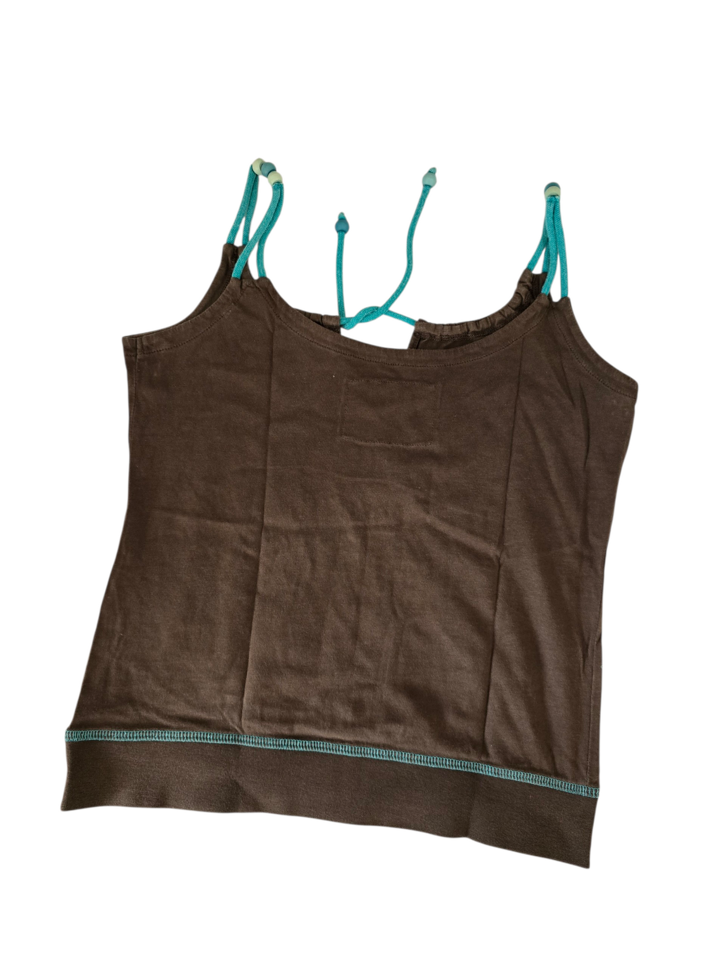 2000s vintage surfwear hibiscus teal top