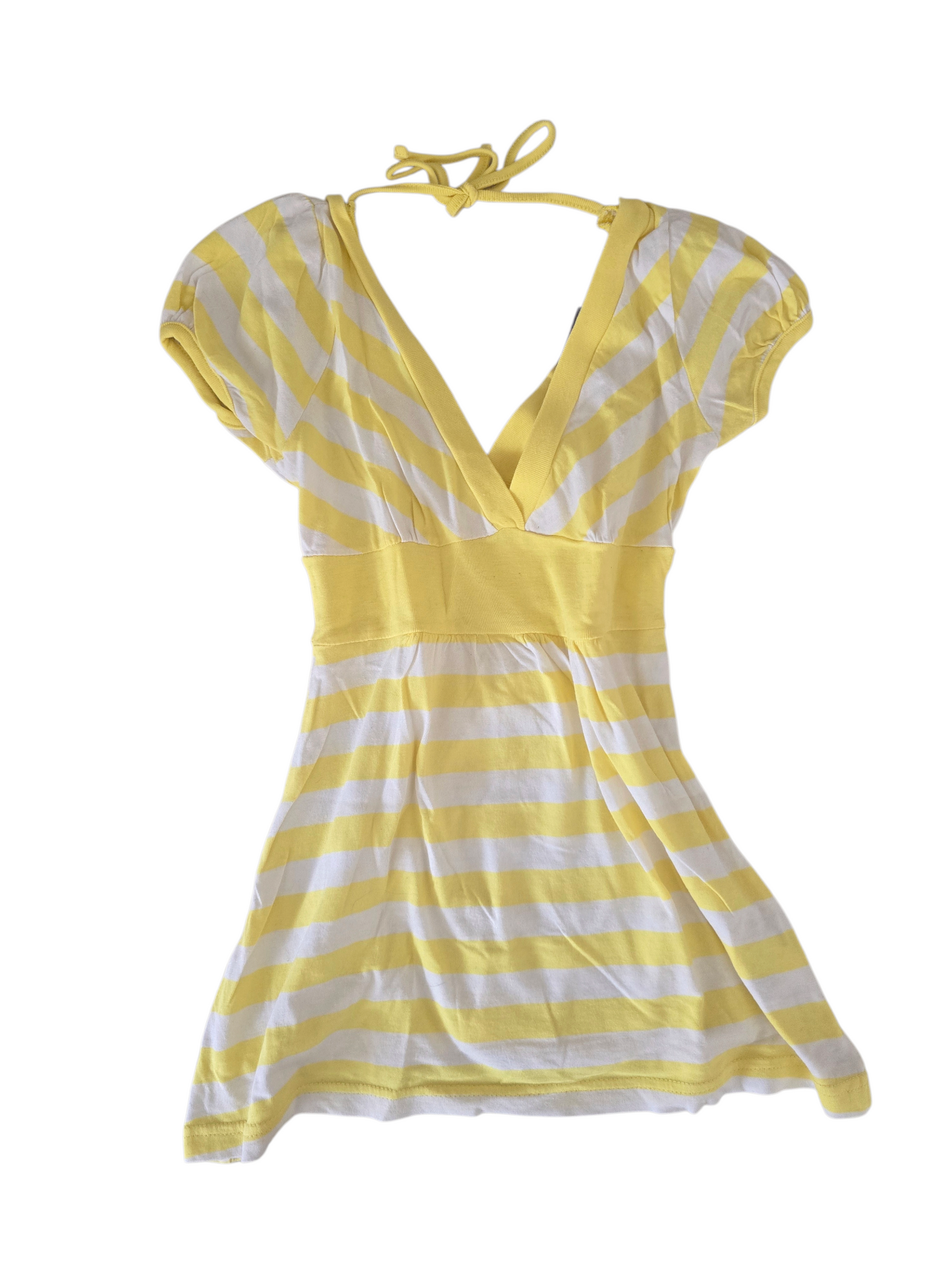 00s vintage indie sleaze striped yellow top - zimfriperie