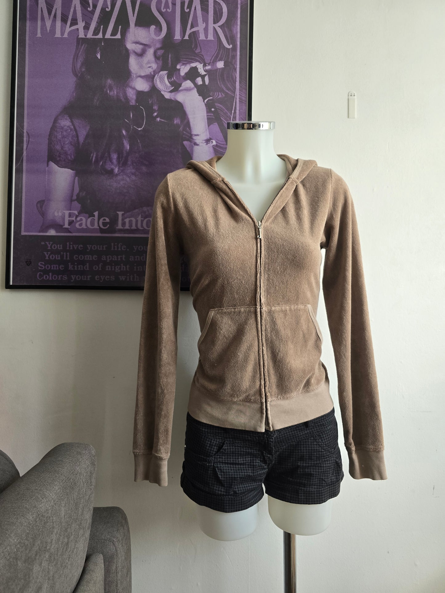 Y2k vintage Juicy couture mcbling velvet sweatshirt