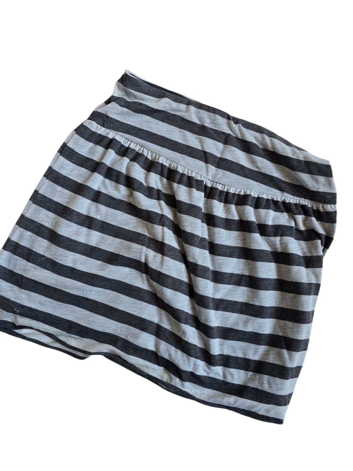 2000s vintage emo scene striped grey skirt