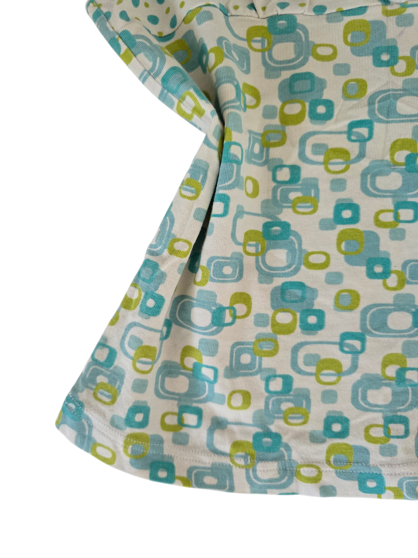 2000s vintage teal abstract pattern babydoll short cami top