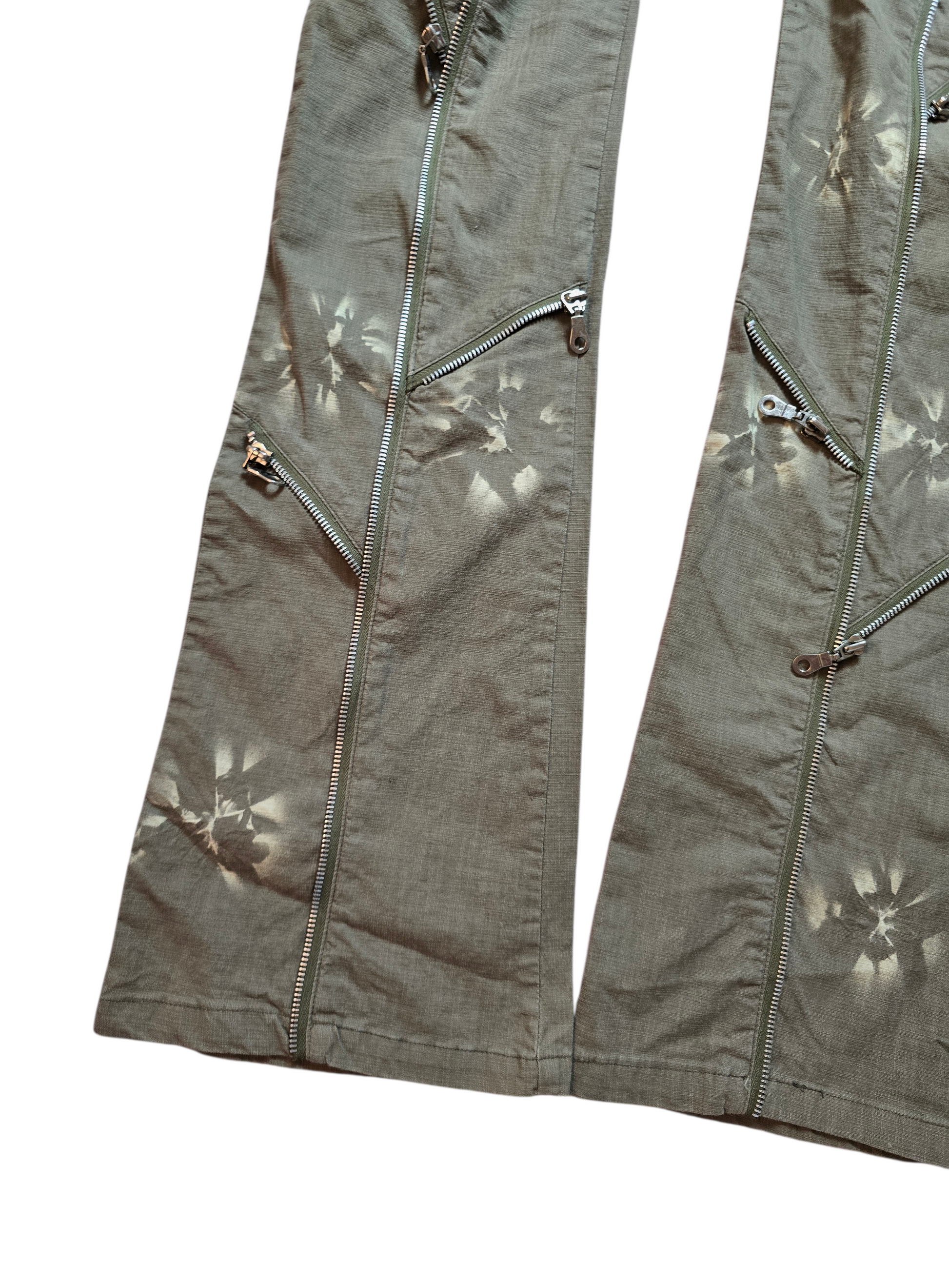 00s vintage softgrunge zip flared pants - zimfriperie