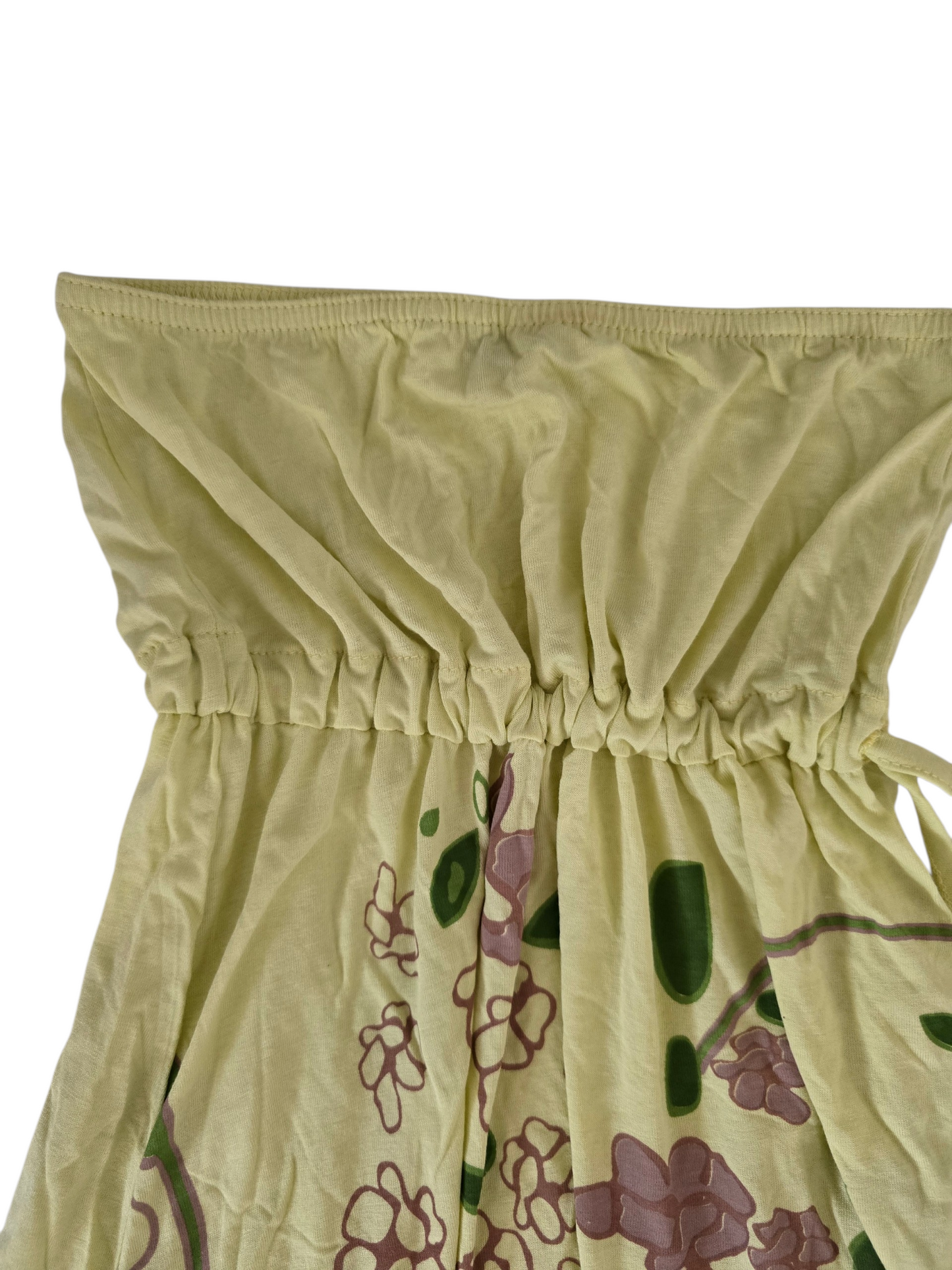 2000s vintage fairy strapless yellow top