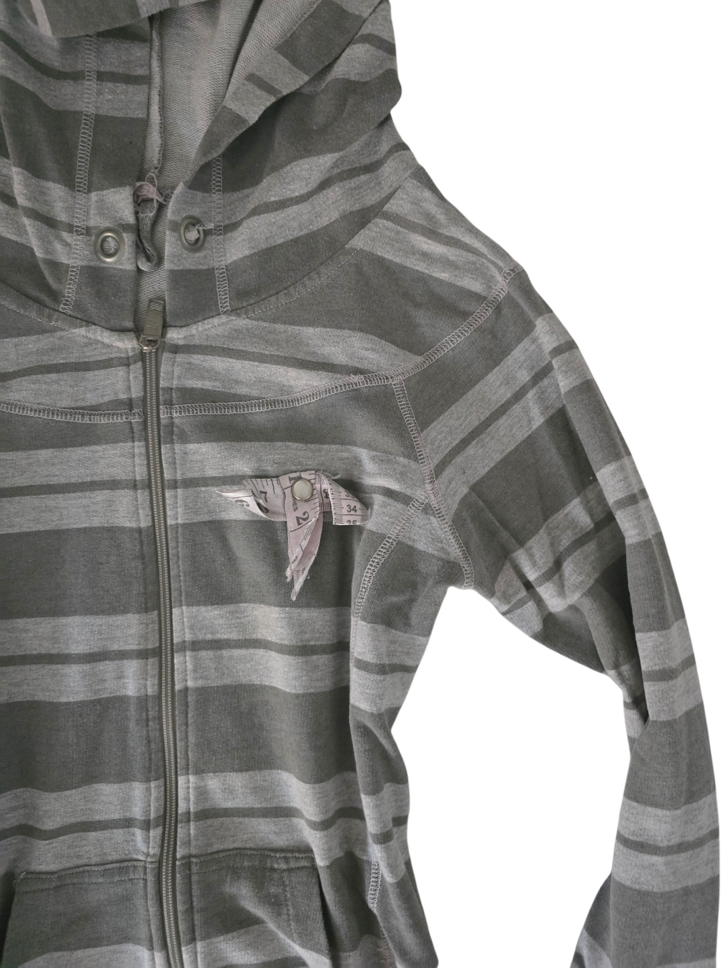 2000s vintage softgrunge striped zip sweater - zimfriperie