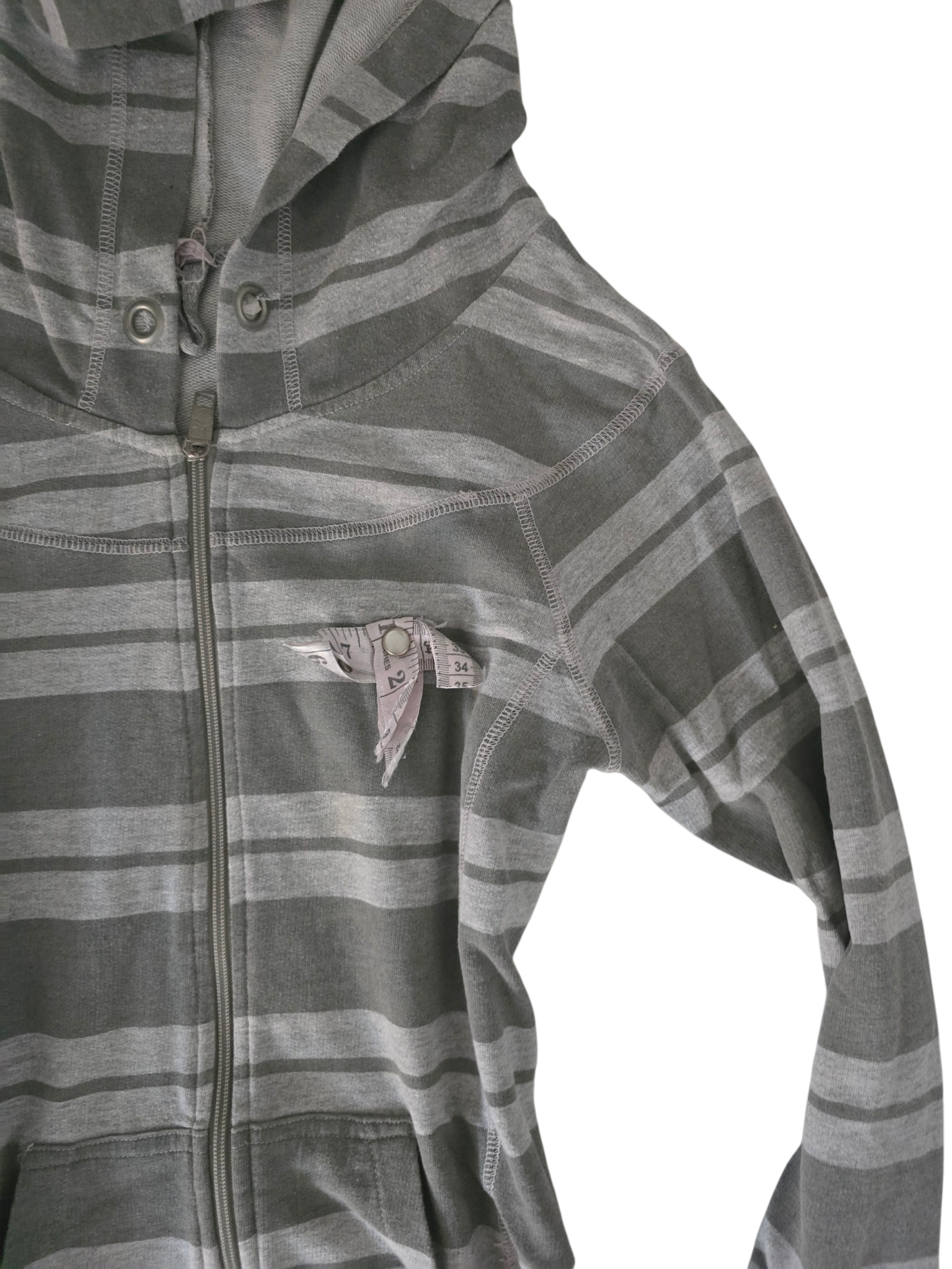 2000s vintage softgrunge striped zip sweater - zimfriperie